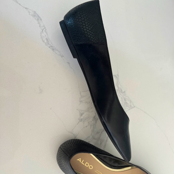 Aldo pointed black leather pumps - Picture 2 of 5
